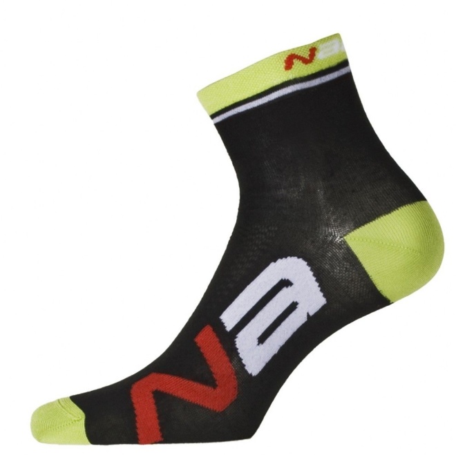 Носки Nalini Logo Socks (H.13), чёрно-жёлто-красно-белые