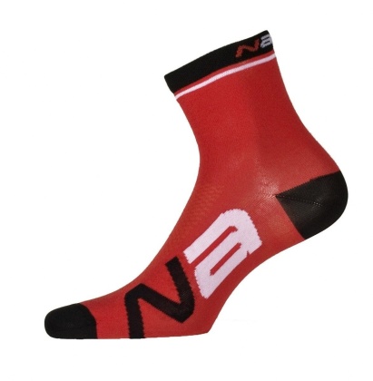 Носки Nalini Logo Socks (H.13), красно-чёрно-белые