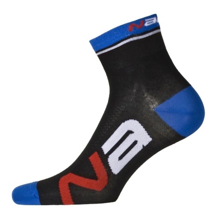 Носки Nalini Logo Socks (H.13), чёрно-сине-красно-белые