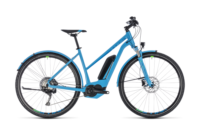Велосипед Cube Cross Hybrid Race Allroad 500 Trapeze (2018) Blue/Green
