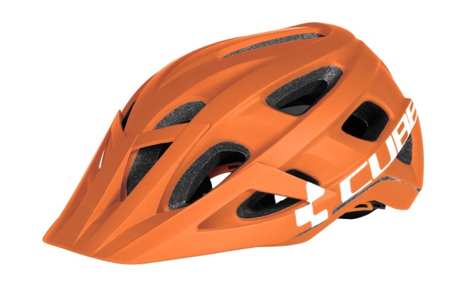 Шлем Cube Helmet AM Race, оранжево-белый Orange/White