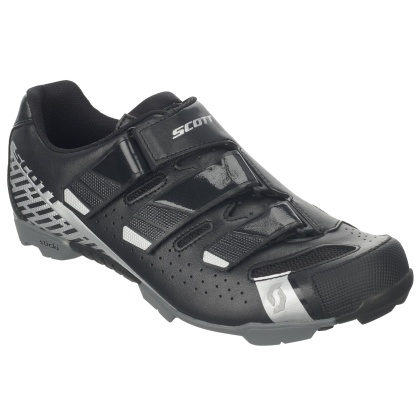 Велообувь Scott MTB Comp RS Shoe, чёрно-серебристая Matte Black/Silver