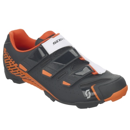 Велообувь Scott MTB Comp RS Shoe, чёрно-оранжевая Matte Black/Neon Orange