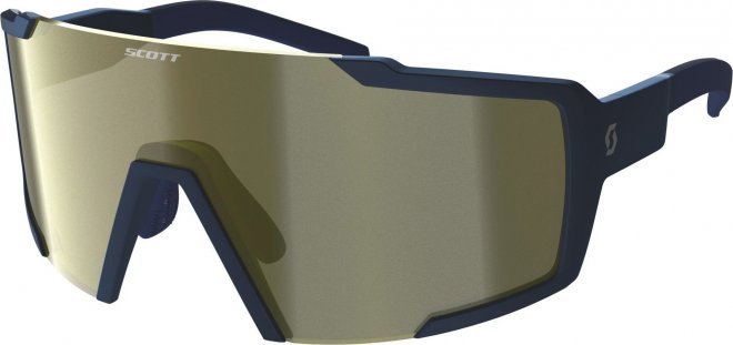 Очки спортивные Scott Shield Sunglasses, сине-золотистые Submariner Blue/Gold Chrome