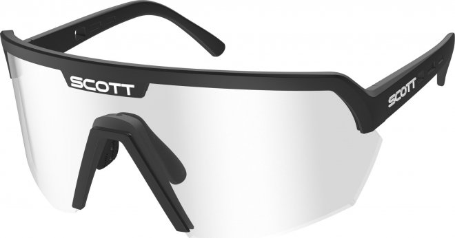 Очки спортивные Scott Sport Shield Sunglasses, чёрные с прозрачными линзами Black/Clear
