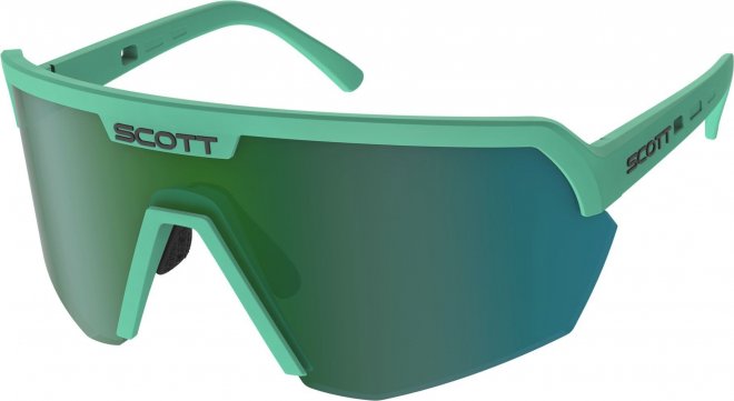 Очки спортивные Scott Sport Shield Sunglasses, зелёные Soft Teal Green/Green Chrome