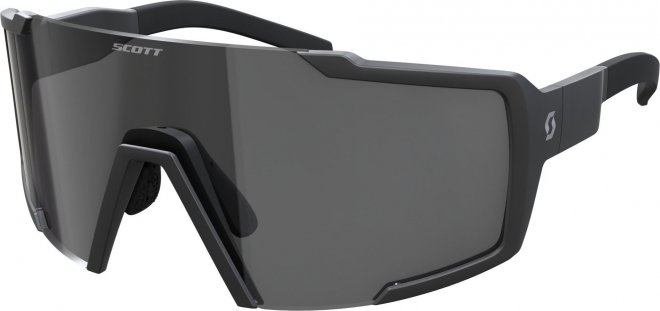 Очки спортивные Scott Shield Compact Sunglasses, чёрные с серой линзой Matte Black/Grey