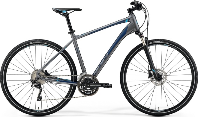 Велосипед Merida Crossway 500 (2019) Silver/Blue