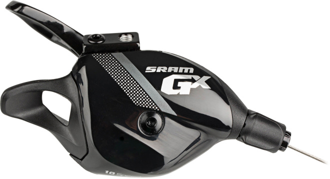 Манетка правая SRAM GX Trigger, 10 скоростей, с тросом, Discrete Clamp, чёрная