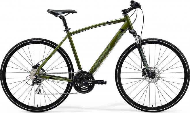 Велосипед Merida Crossway 20-D (2021) Moss Green/Silver-Green/Black