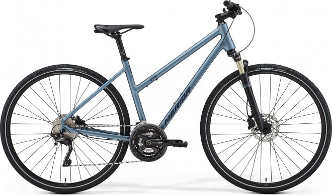 Велосипед Merida Crossway L XT-Edition (2021) Matte Steel Blue/Glossy Red