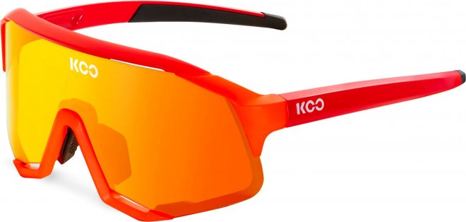 Очки спортивные Koo Demos, красно-оранжевые Orange Fluo/Red