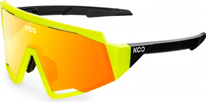 Очки спортивные Koo Spectro, чёрно-жёлтые Yellow Fluo/Red