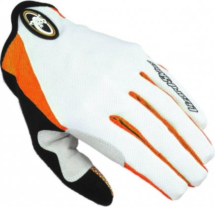 Перчатки с длинными пальцами Lizard Skins G-Love Long, бело-оранжевые White/Orange
