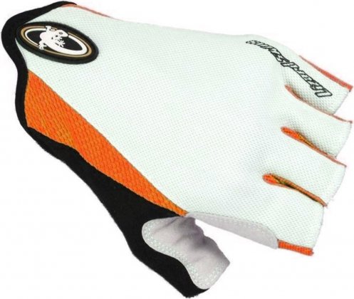 Перчатки с короткими пальцами Lizard Skins G-Love Short, бело-оранжевые White/Orange