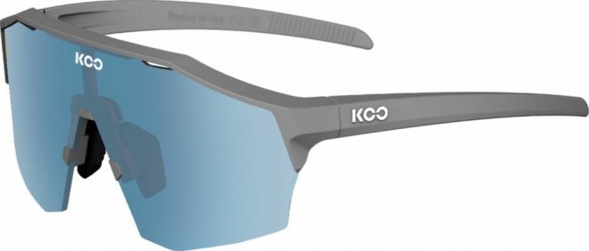 Очки спортивные Koo Alibi, серые с синей линзой Matte Grey/Turquoise