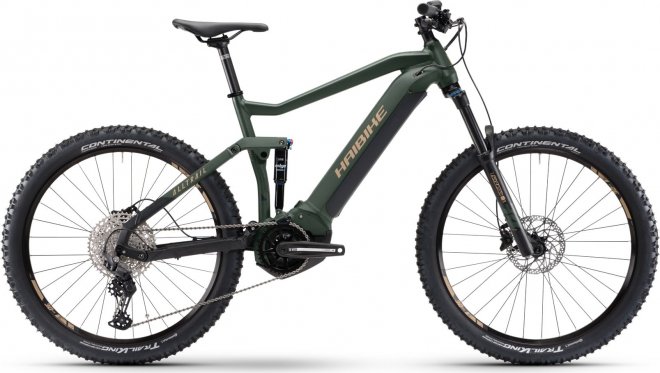 Велосипед Haibike AllTrail 4 27.5 (2023) Matte Green/Metallic Gold/Black