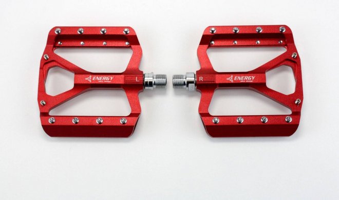 Педали-платформы Energy Bike Design DH1, красные Red