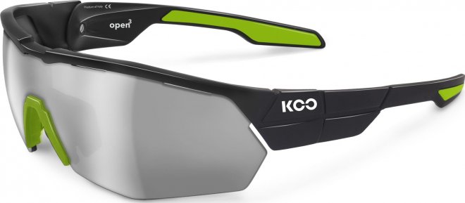 Очки спортивные Koo Open Cube, чёрно-лаймовые Black/Lime