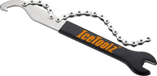 Хлыст для снятия кассет и трещоток и 15 мм педальный ключ IceToolz Multi Speed Pedal, Lockring, Chain Whip Tool
