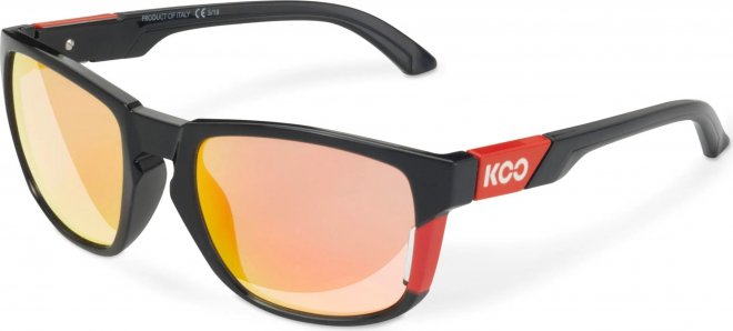 Очки спортивные Koo California, чёрно-красные с оранжевой линзой Black/Red