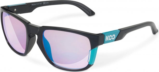 Очки спортивные Koo California, чёрно-бирюзовые с фиолетовой линзой Black/Light Blue/Blue