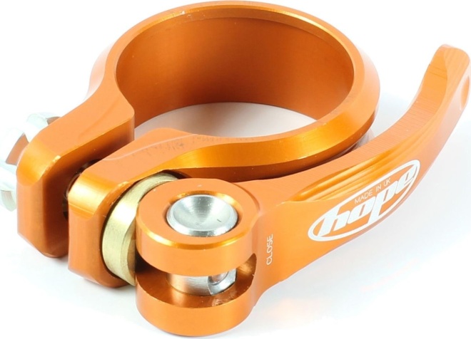 Хомут для подседельного штыря Hope Seat Clamp QR, диаметр 31.8 мм, оранжевый Orange