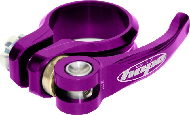 Хомут для подседельного штыря Hope Seat Clamp QR, диаметр 31.8 мм, пурпурный Purple