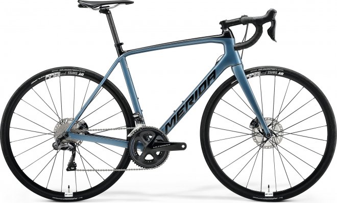 Велосипед Merida Scultura 7000-E (2021) Metallic Black/Steel Blue