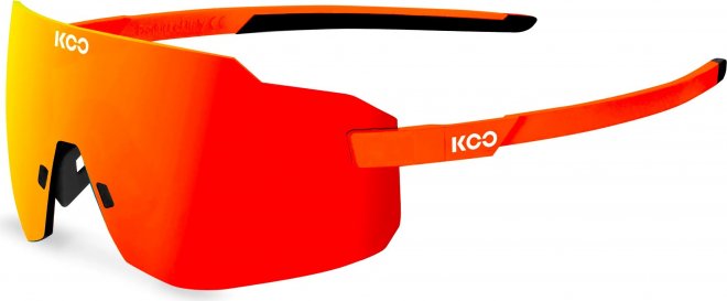 Очки спортивные Koo Supernova, ярко-оранжевые Orange Fluo/Red Mirror Lenses