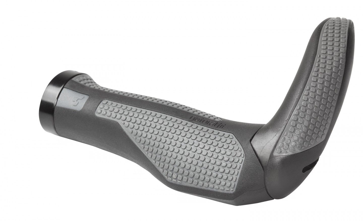 Грипсы с рогами Cube Natural Fit Tour Grips L Bar End, чёрно-серые.