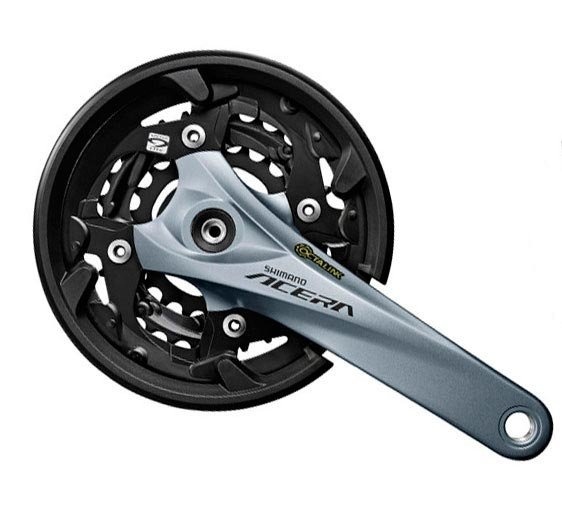 Система под Octalink Shimano Acera FC-M3000-8, длина шатунов 175 мм, набор звёзд 40-30-22T, с защитой, чёрная