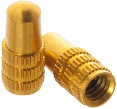 Колпачки на ниппель Token CNC Alloy F/V Cap, золотистые Gold