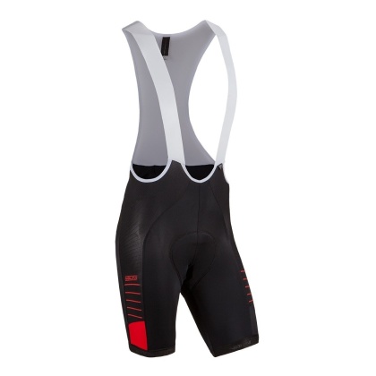 Велотрусы с лямками Nalini Ride Bib Short, чёрно-красно-белые 4100