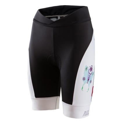 Велотрусы без лямок женские Nalini Butterfly Short, чёрно-белые 4020