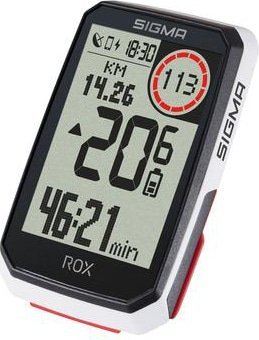 Велокомпьютер беспроводной с пульсометром Sigma Sport ROX 4.0 Sensor Set, белый White