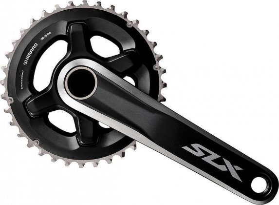 Система с интегрированным валом Shimano SLX FC-M7000-11-2, длина шатунов 175 мм, набор звёзд 38-28T