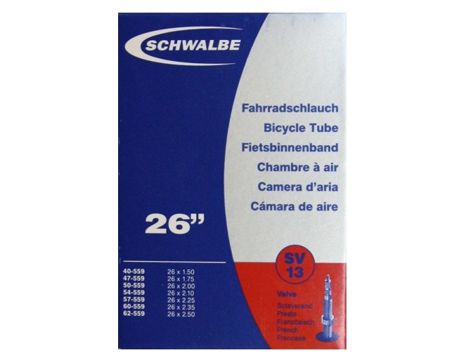 Камера Schwalbe SV 13 26x1.5/2.5, ниппель 40 мм Presta (Schwalbe)