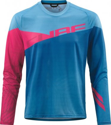 Джерси с длинным рукавом Cube Edge Round Neck Jersey L/S, сине-розовое Blue/Pink