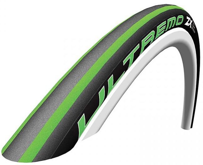 Покрышка Schwalbe Ultremo ZX 700x23C (23-622), с зелёной полосой Green