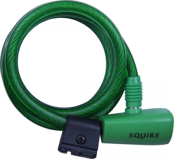 Замок тросовый на ключе Squire Cable lock 116, зелёный