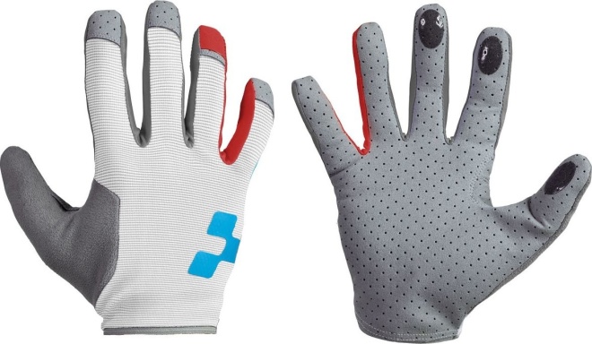 Перчатки с длинными пальцами Cube Gloves Performance Long Finger, бело-серые Team Line