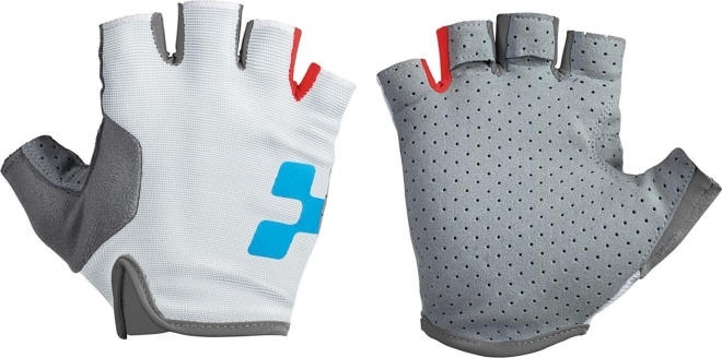 Перчатки с короткими пальцами Cube Gloves Performance Short Finger, бело-серые Team Line