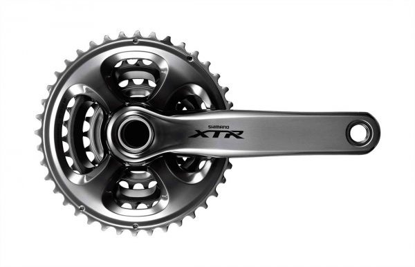 Система с интегрированным валом Shimano XTR FC-M9020-3, длина шатунов 175 мм, набор звёзд 40-30-22T, серая