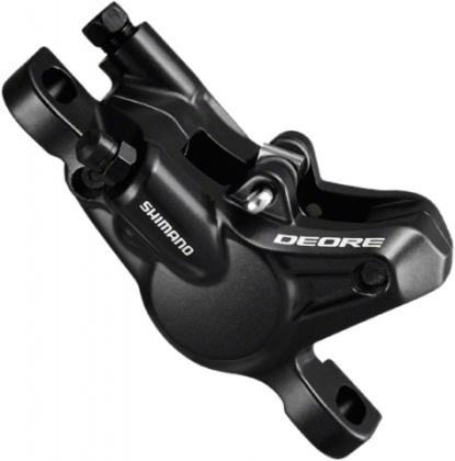 Калипер гидравлического тормоза Shimano Deore BR-M615, с пластиковыми колодками G01S, чёрный