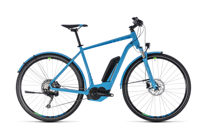 Велосипед Cube Cross Hybrid Race Allroad 500 (2018) Blue/Green