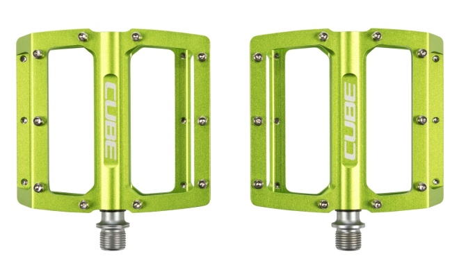 Педали-платформы Cube Pedals All Mountain, зелёные Green