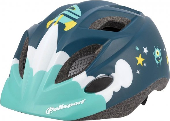 Шлем детский, фляга и флягодержатель Polisport XS Kids Premium, тёмно-синий Spaceship