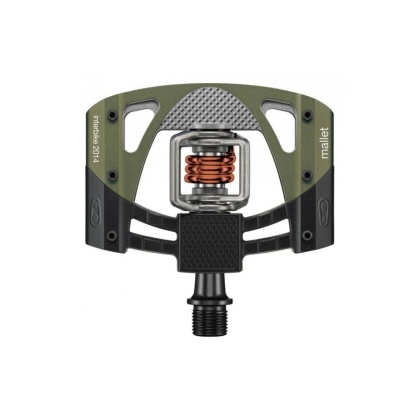 Педали контактные Crankbrothers Mallet 3, зелёно-чёрные Army Green