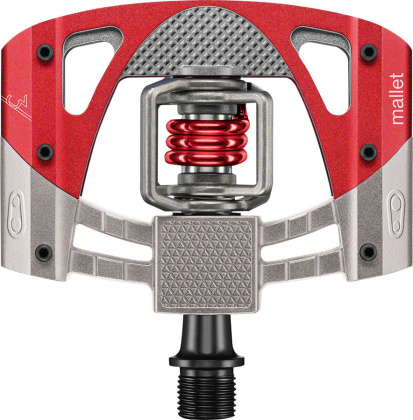 Педали контактные Crankbrothers Mallet 3, красно-серые Red/Grey